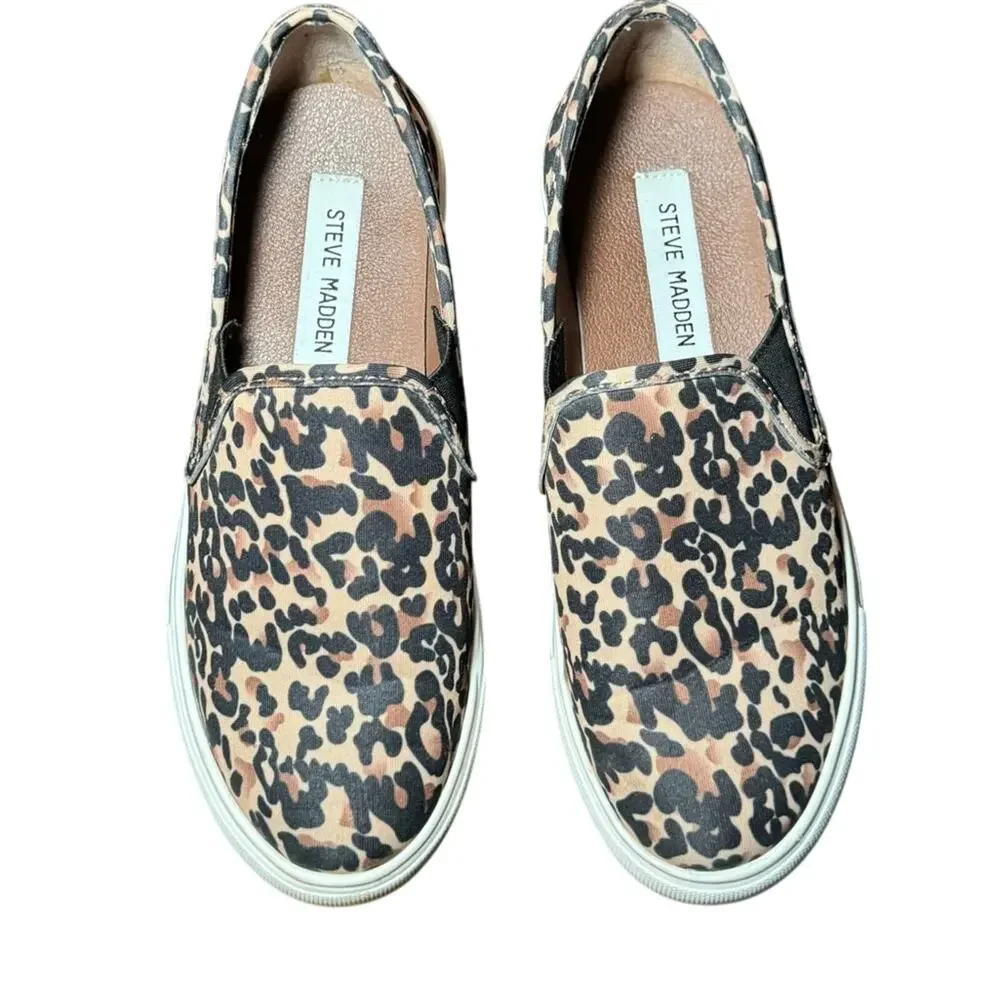 Steve Madden Symba Leopard Slip-On Sneakers Women’s 6.5
